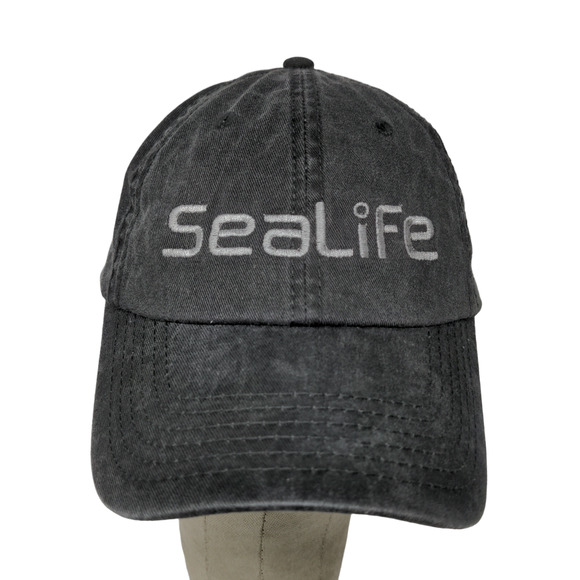 SeaLIfe Mens Strapback Hat Gray OSFM Underwater Camera Cap Embroidered Logo - Picture 1 of 11